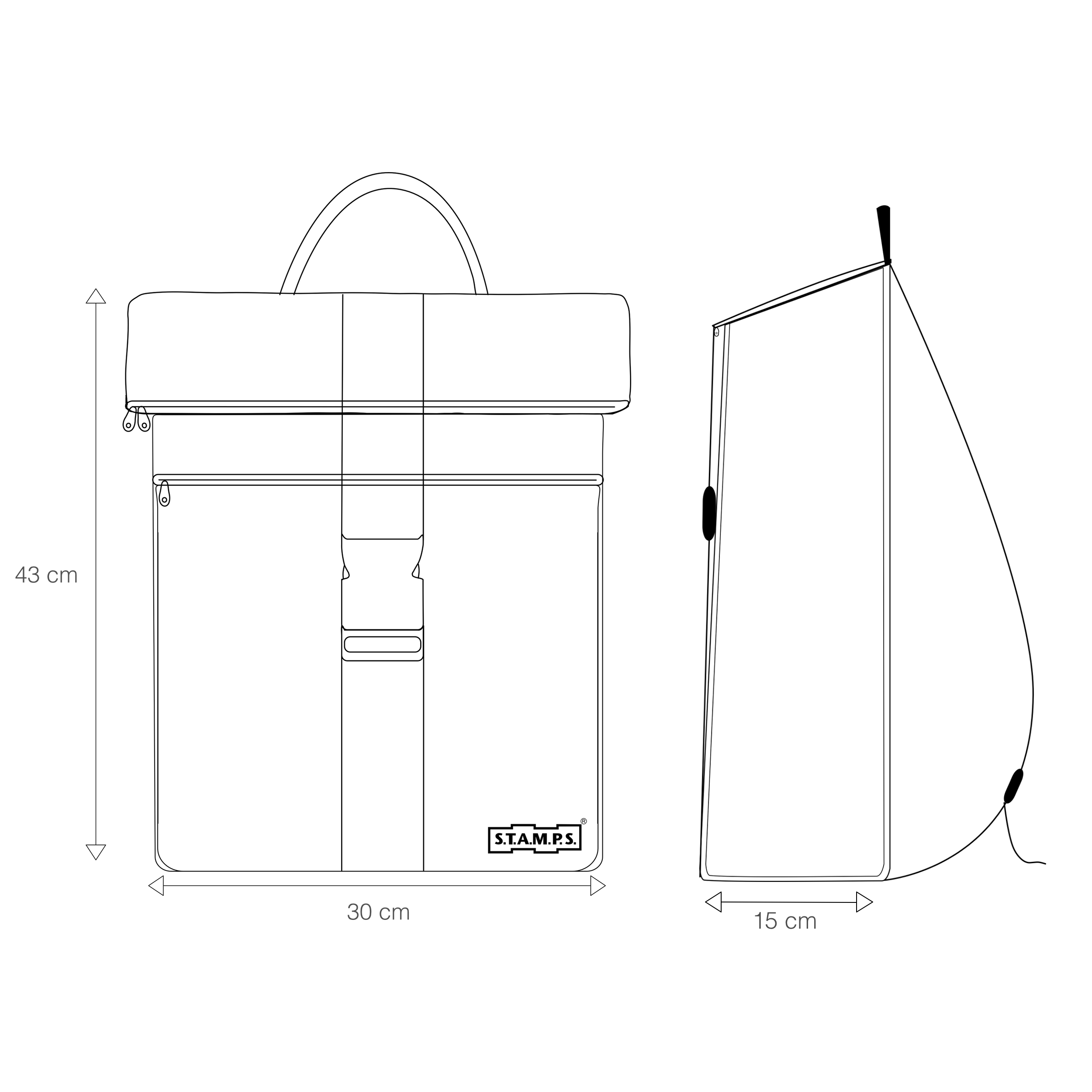 Sustainable backpack Columbus in Black | STAMPS.EU